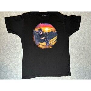 Ghost Face Spring Break Scary Movie Mask Halloween‎ Men's Shirt Black Large